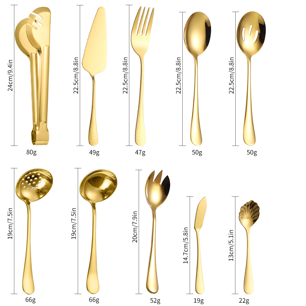 Amazon Stainless Steel Service Set 15 Pieces 22-Piece Butter Knife Cake Spatula Service Spoon Fork