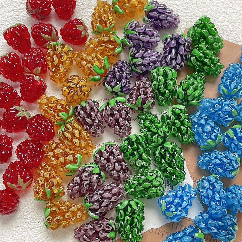 Glass, glass Material Grape Pattern 1 Piece Glass Glass Grape DIY Ornament Accessories Beads
