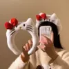 5741 Chubby white cat hairband