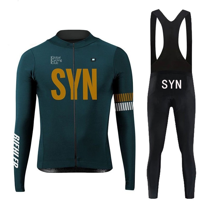 SYN Cycling Clothes Road Bicycle Men's Spring and Autumn Long Sleeve Milk Silk Fabric Breathable Quick-drying Bicycle Cycling Clothes