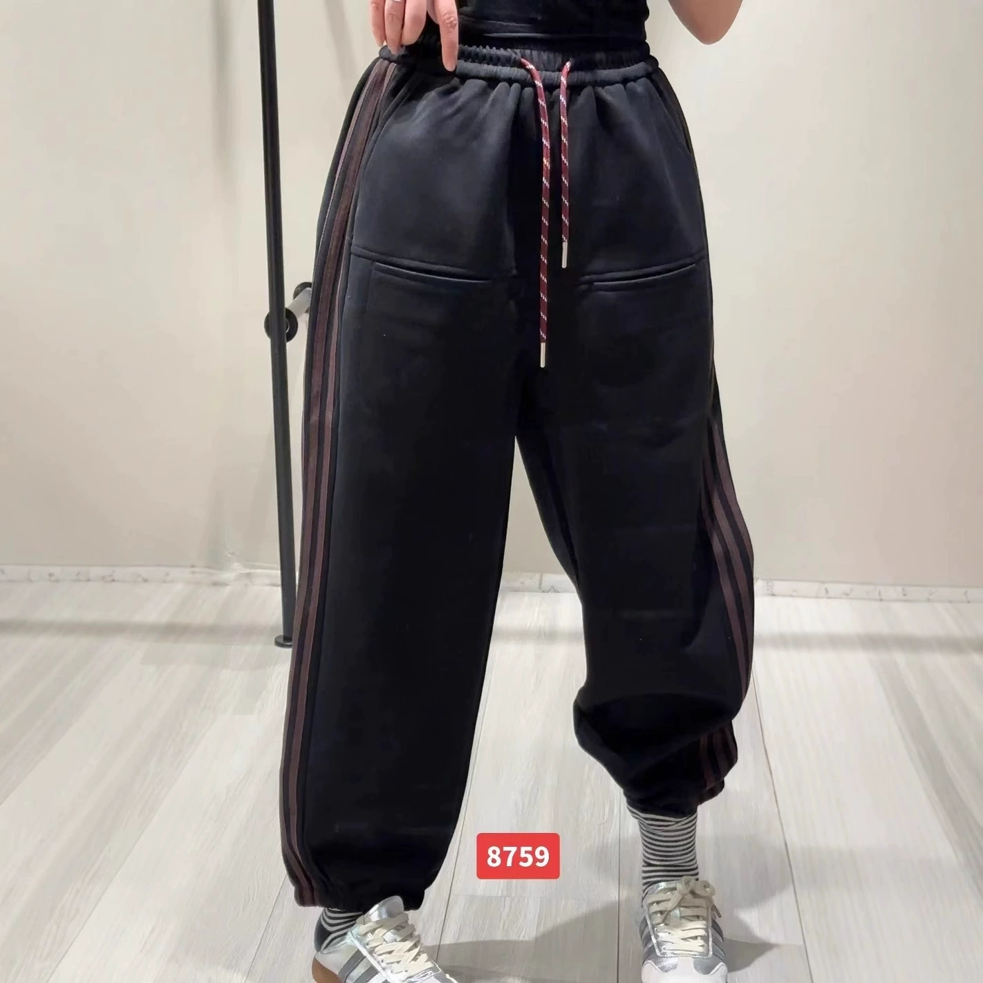 Spring fashionable trousers, Korean style, elastic waist