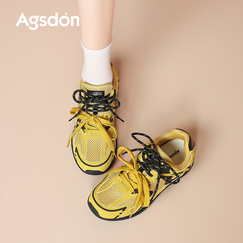 Augu Shi Deng plata zapatos de entrenamiento para mujeres 2025 nuevo verano función de suela gruesa zapatos descalzos ballet Gump zapatos deportivos