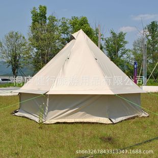 Source Factory 8-Person Yurt Tent, Four-Season Camping Chimney Wood Stove Large Pyramid Hot Tent