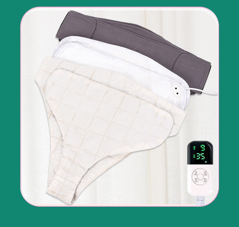 Electric Heated Abdominal Support Shorts Washed Cotton with Timer Temperature Control for Home Moxibustion Waist Care details