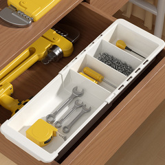 Extendable Drawer Organizer Box Kitchen Utensil Divider Pull-Out Storage Basket Medicine and Miscellaneous Item Organizer Box