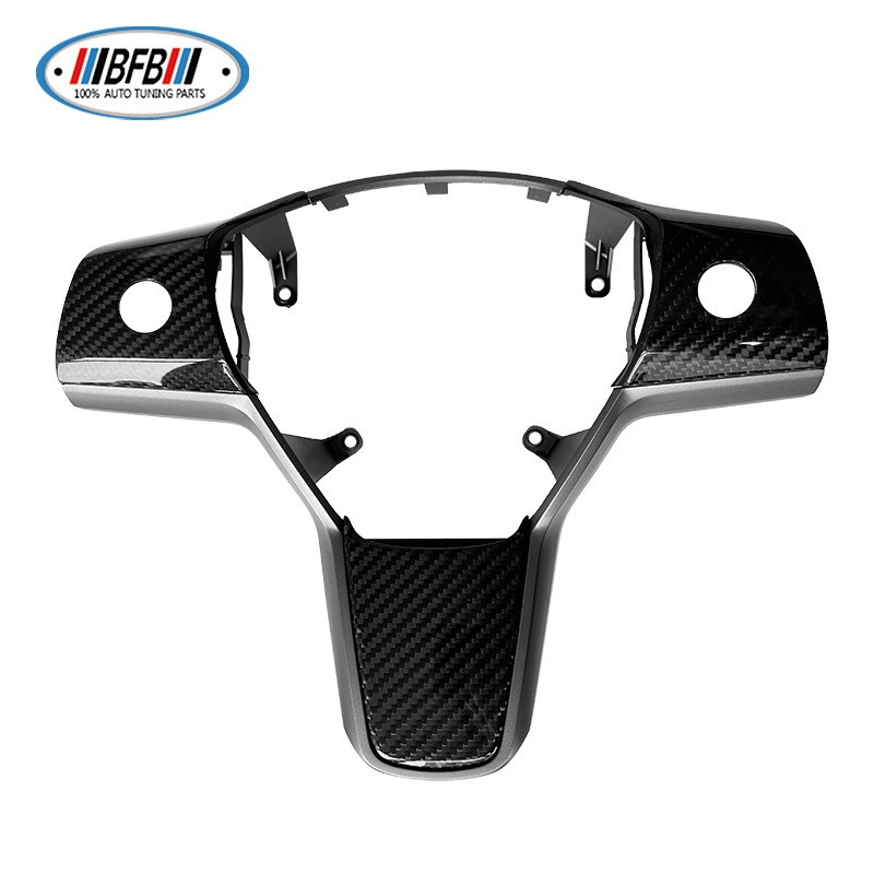 100% Real Carbon Fiber Steering Wheel Cover - For Tesla Model Y 3 - Carbon Fiber Steering Wheel Cover Replacement