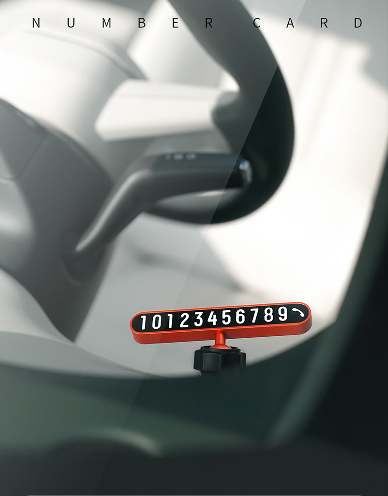 Bbdd Mobile Parking Number Plate Suitable for Xiaomi Su7 and Lantu Yu7, Personalized Creative Metal Temporary Parking Sign