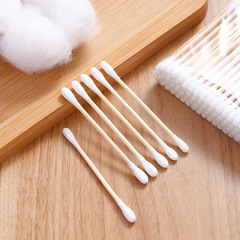 Cotton swab for ear cleaning, wooden swab for makeup, cotton swab for ear cleaning, multifunctional double-headed cotton swab, disposable cleaning cotton swab