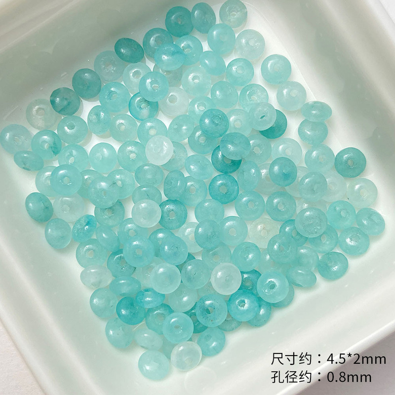 カラー天然平円スペーサービーズ半製品DIY手作りビーズネックレスブレスレットアクセサリー材料部品|undefined