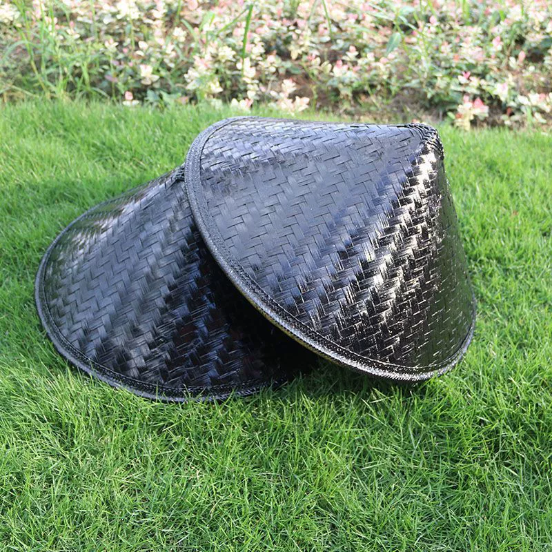 Бамбуковая шапка ведра шляпа рыцарская шляпа кино и телевизионная съемка реквизита ретро черная бамбуковая шапка бамбуковый ниндзя ведро шляпа другие
