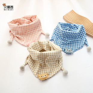 Children's Scarf Spring and Autumn Baby's Scarf Winter Baby's Neck Protection Scarf Girls' Triangle Scarf Warm Scarf