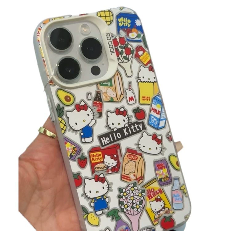 Чехол для телефона (Apple) совместим с iPhone 12–16, принт Hello Kitty «снэк», лёгкий 22 г