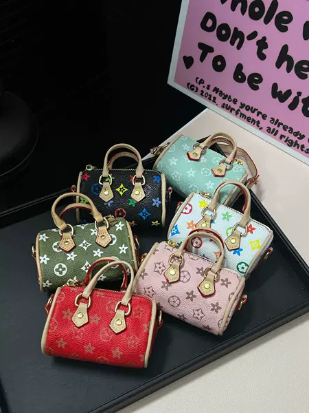 Mini Checkerboard Pillow Bag Perfum Bag Mouth Red Bag Handbag New Cute Mini New presbyted Coin Purse