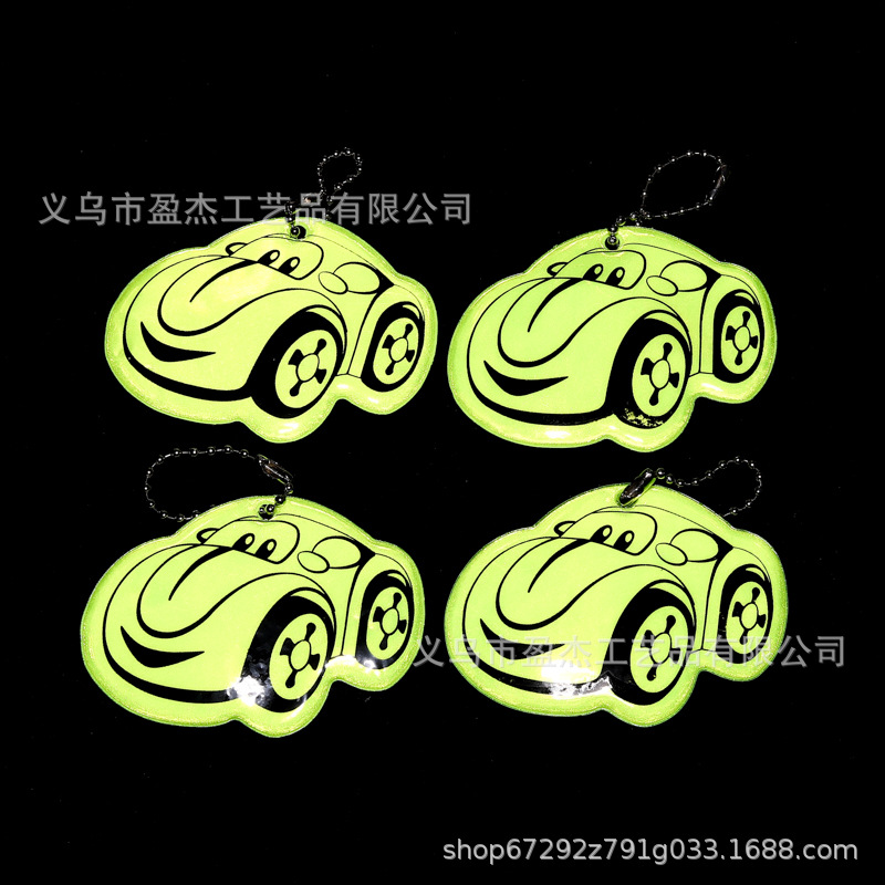 Factoria directa de colgantes de automóviles reflectantes de PVC de advertencia de noche