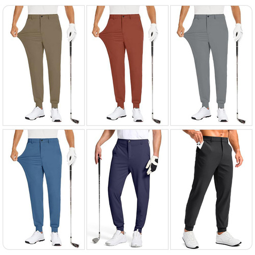 Men's Casual Sports Running Fitness Golf Slim Fit Pocket Pants