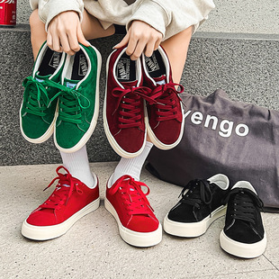 Sneakers 2025 Autumn New Men's and Women's Low-Top Casual Shoes Korean Style Student Easiest for Match Canvas Shoes Frosted Suede Street Photography