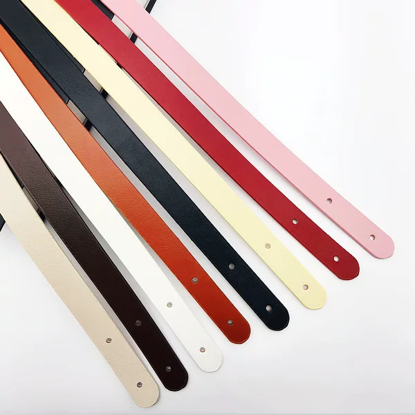 Wholesale DIY Hyuna Woven Bag Strap Rivet Style Pu Two-Hole Handbag Handmade Bag Leather Accessories in Stock