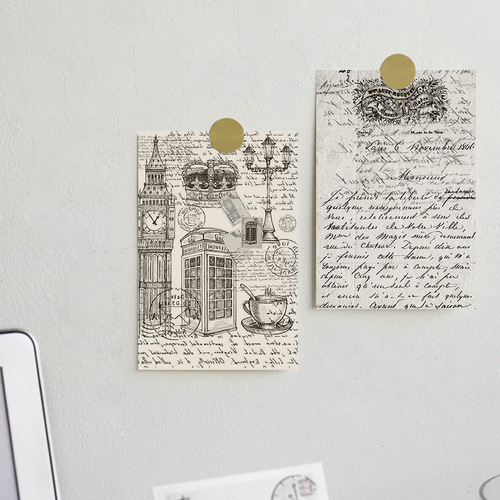 10 Retro Letter Cards Postcards English Handmade Diary Room Interior Wall Decor Material