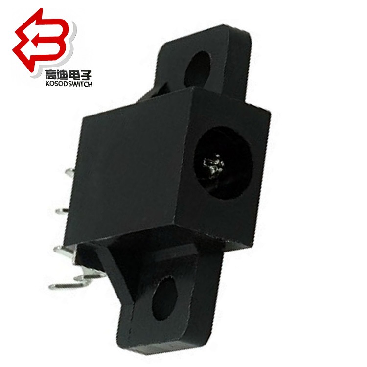 批发带耳朵DC母座4017  DC插口焊线式 带耳朵迷你DC插座芯1.65