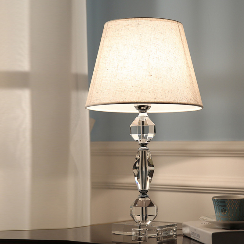 軽豪華水晶電気スタンドinsシンプル寝室ベッドヘッドランプヨーロッパ風リビング電気スタンドtable lamp|undefined