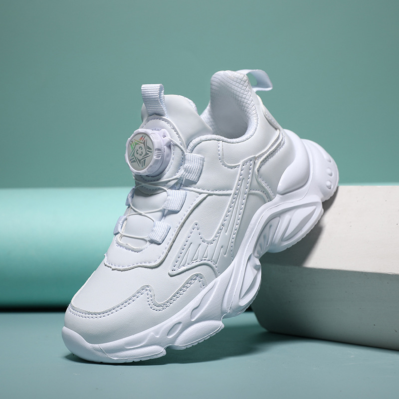 Zapatos blancos para niños primavera y otoño nuevos zapatos blancos de malla para niños y niñas zapatos negros para estudiantes primarios zapatos escolares para niños
