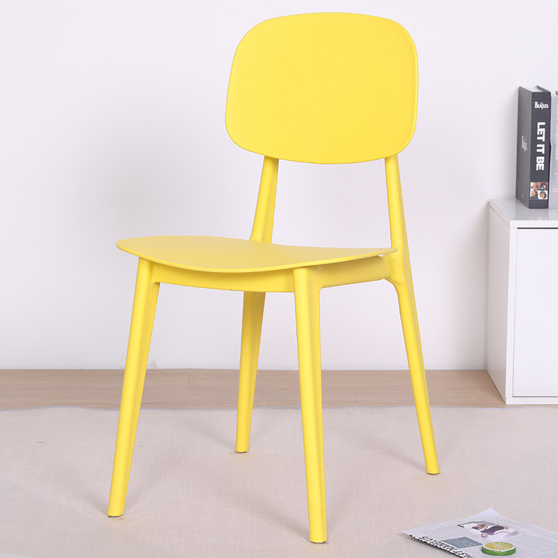Fabricante directo de sillas de comedor nórdicas de moda ocio creativo respaldo de plástico casero silla de macarón de balcón individual