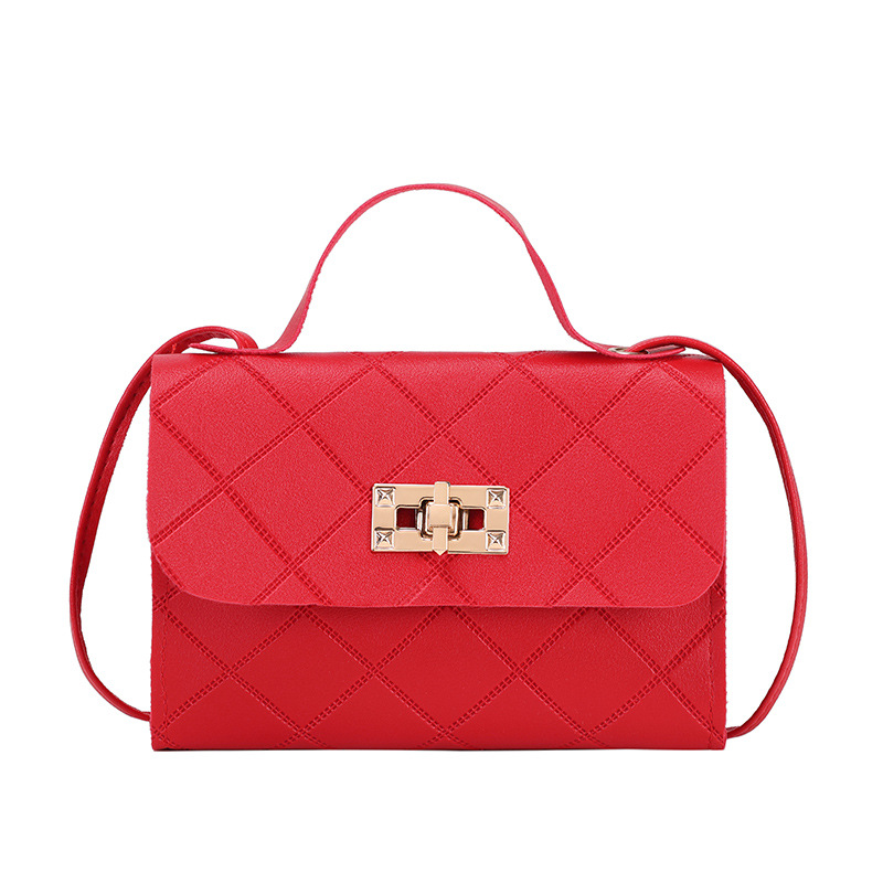 Embossed Diamond Pattern Shoulder Bag For Women Small Crossbody Bag_voghion.com