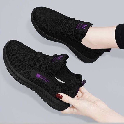 Women's Non-Slip, Anti-Odor Shoes, Soft-Soled Sports Shoes That Don'T Tire Your Feet, All Black Work Shoes, Kitchen Non-Slip Shoes for Women
