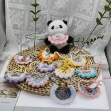 网红可爱萌小熊猫挂件毛绒玩具公仔卡通布娃娃玩偶娃衣口水巾围兜