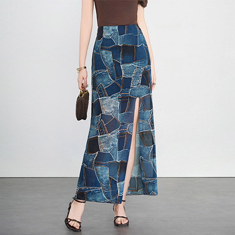 Shiffon pleated skirt