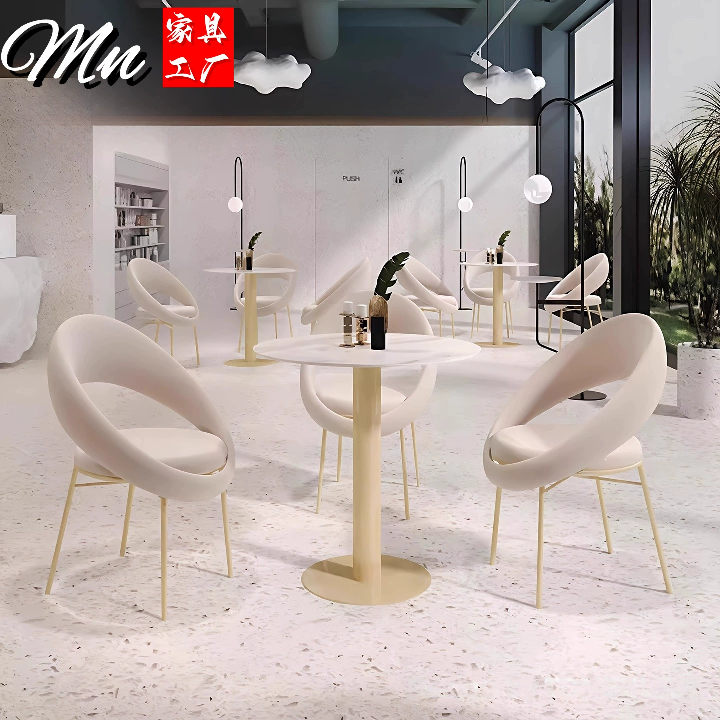 Столы и стулья для переговоров о помаде | Стол для переговоров в скандинавском стиле, креативный, простой, небольшой круглый стол для отдыха