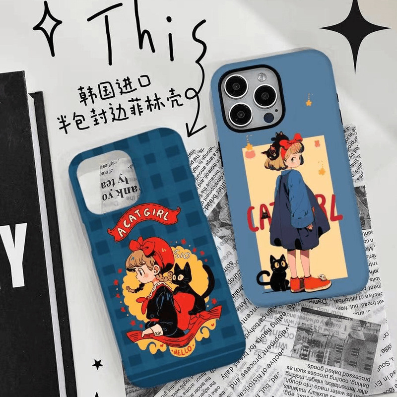 【Halo Trendy Shell】Korean Imported Film Shell Case for Catwoman, Suitable for Apple 15 Pro Max Phone Case, Compatible with 14 and 16 【Halo Trendy Shell】Korean Imported Film Shell Case for Catwoman, Suitable for Apple 15 Pro Max Phone Case, Compatible with 14 and 16