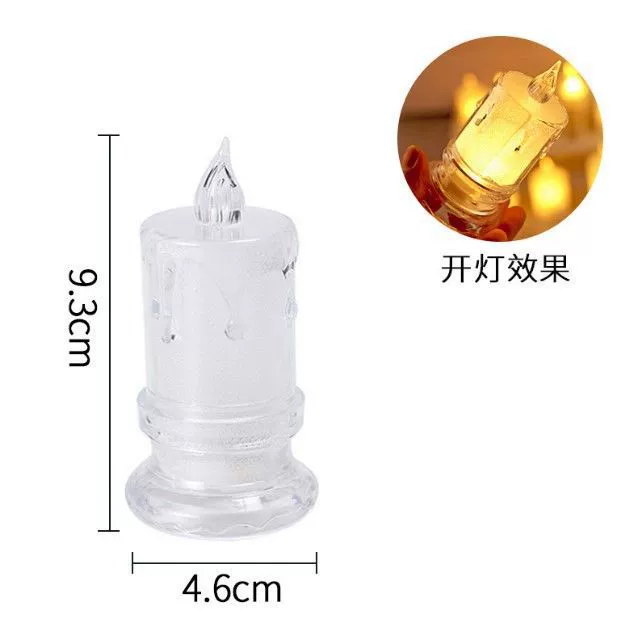 Small transparent electronic atmospheric candle
