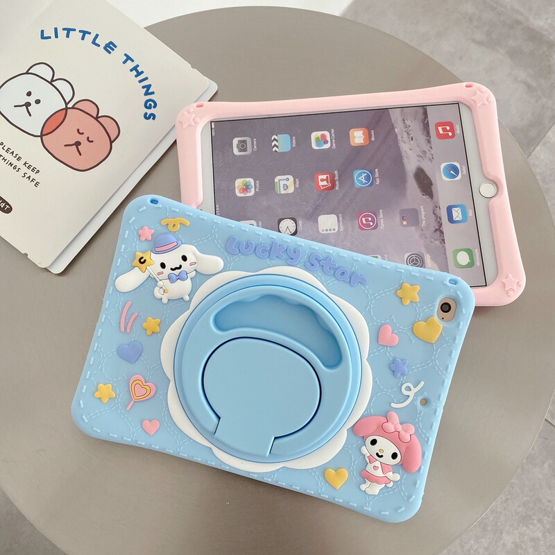 Ipad children's 2025 new 10.2 inch air5 silicone 789 generation edging soft case mini case rotating protective cover Ipad children's 2025 new 10.2 inch air5 silicone 789 generation edging soft case mini case rotating protective cover