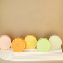 圆形浮雕圣诞系列香薰蜡烛硅胶模diy圣诞手工皂石膏摆件硅胶模具