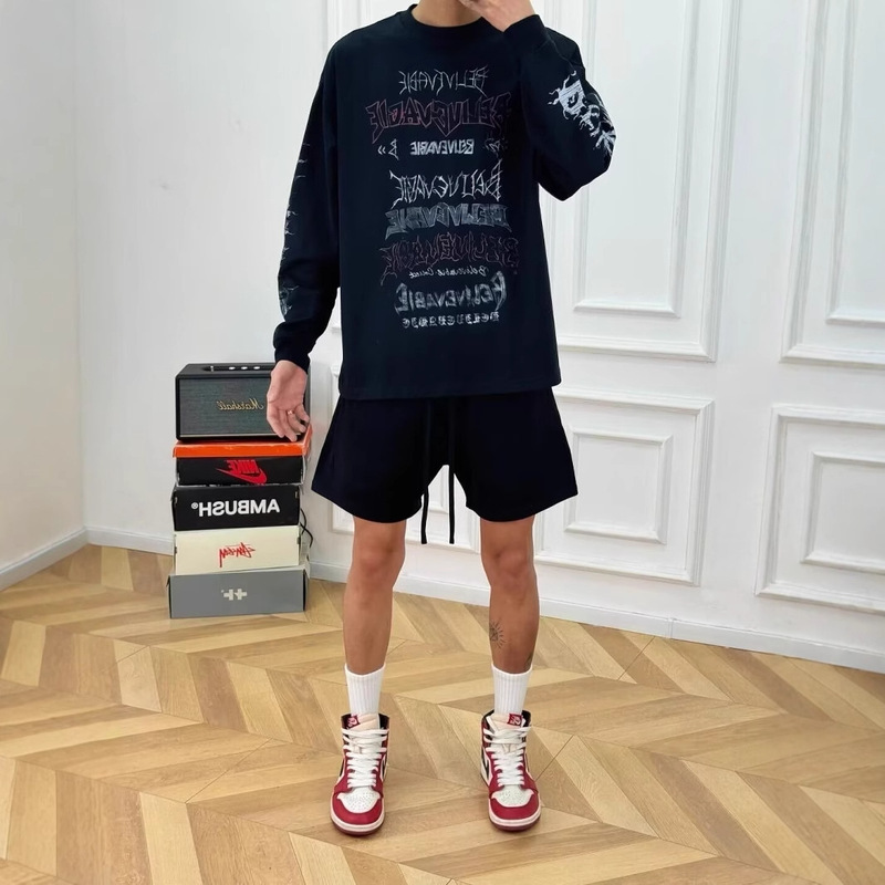Loose Sports Casual Shorts Men's Summer Simple American Style Retro Design Sense Niche High Street Short Pants Loose Sports Casual Shorts Men's Summer Simple American Style Retro Design Sense Niche High Street Short Pants