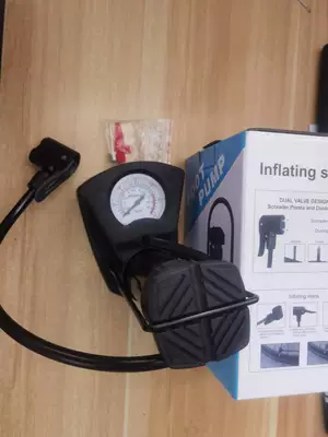 Convenient Foot Pump Household Battery Bicycle Electric Motorcycle Car Foot Pump Air Pipe (Hava nasosu) - pointing-type-american-mouth-english-mouth-black