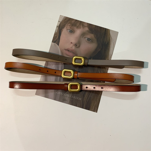 Women's Versatile Retro Belt, Denim Belt Decoration, Matching Dresses and Suit, Slim Waist Seal, Ins Style