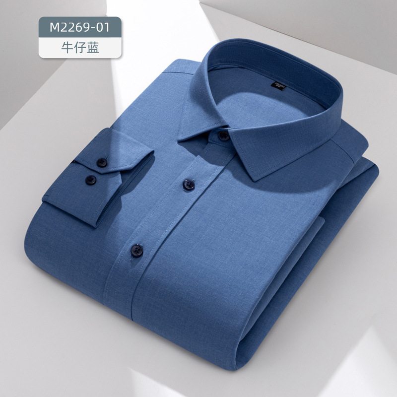 Camisas cálidas de invierno personalizadas de alta calidad para hombres con mangas largas y camisa de lana gruesa a rayas sólidas delgada