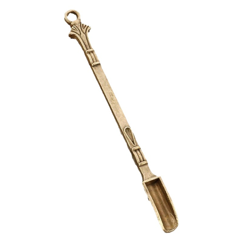 New hot sale factory direct portable metal smoke cream shovel smoke nail tobacco pipe accessories mini snuff spoon