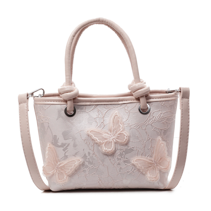 Nuevo bolso de estilo chino 2025 primavera y verano nuevo bolso de hombro de estilo chino fresco bolso de mensajero de mariposa de encaje mujer