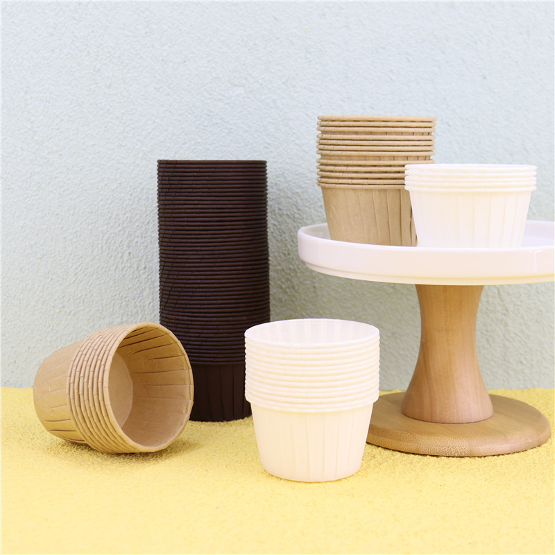 Al por mayor curling muffin resistente a altas temperaturas a prueba de aceite pastel de cumpleaños taza de papel fiesta postre Mesa decoración rollo boca papel titular