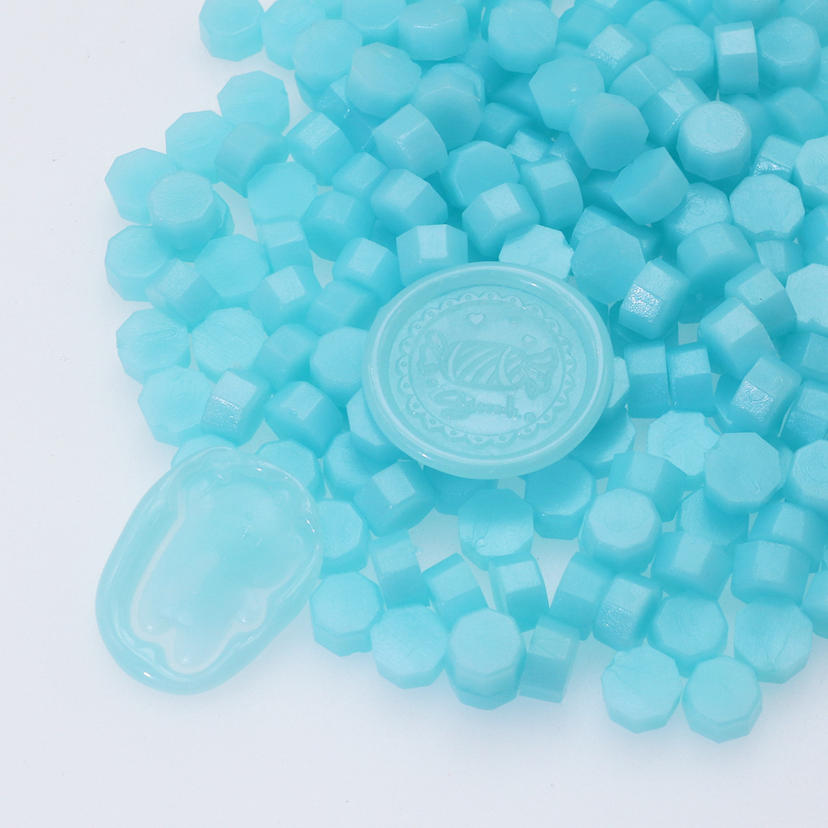 Perlas de cera de sellado octogonales Oucai, 500g, 131 colores, perlas de sellado de cera a granel, colores mixtos, baratas, perladas, una libra.