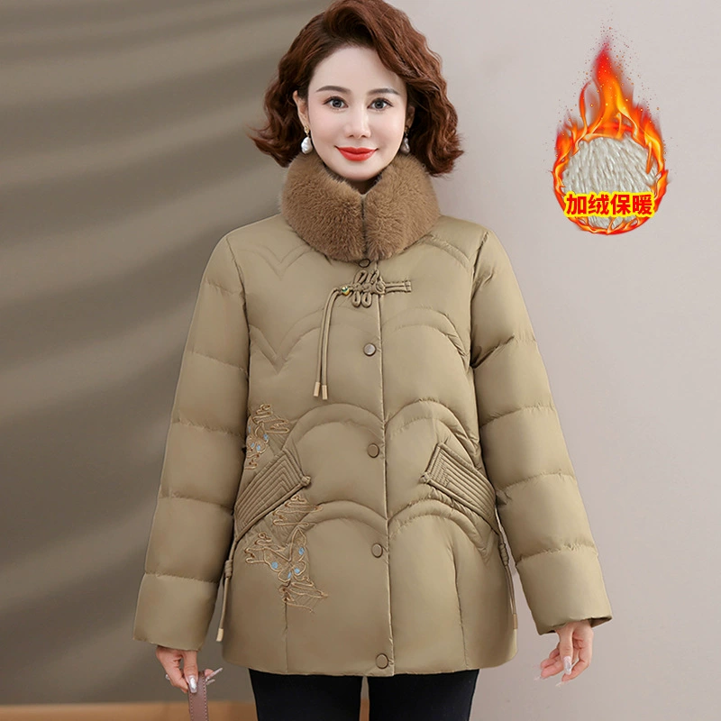 Winter keep warm down jacket for mother, Chinese style, for middle age