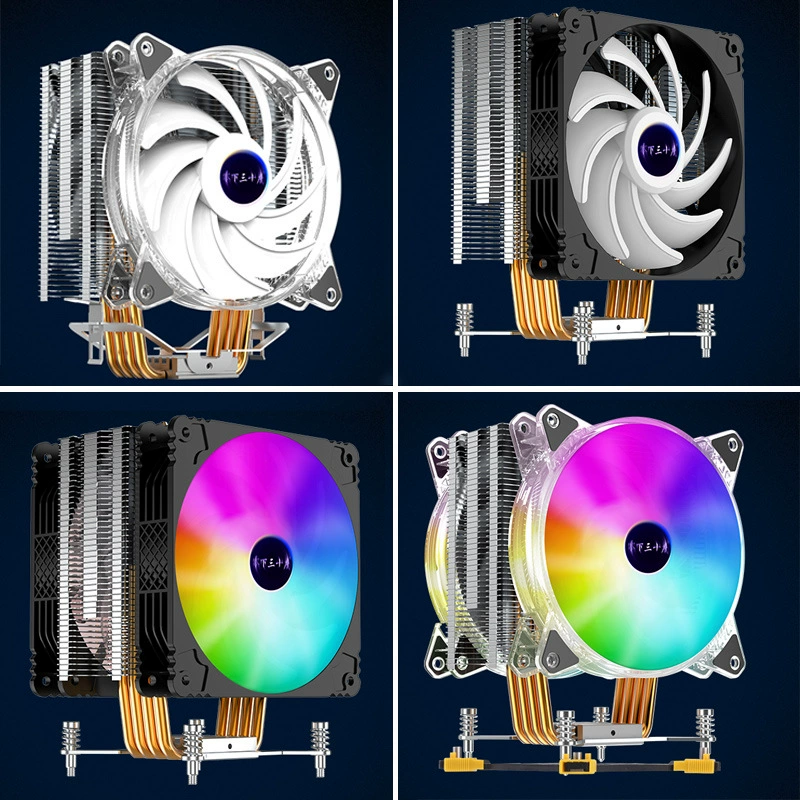Настольный хост-компьютер 12 поколения радиатор процессора 12CM4 медная трубка 1700X99 1155 вентилятор AMDcpu