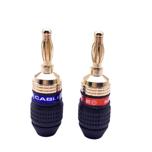 Monster 24k Plated Real All Copper Gold Banana Head Horn Wire Plug Speaker Wire Plug Lantern Banana Plug