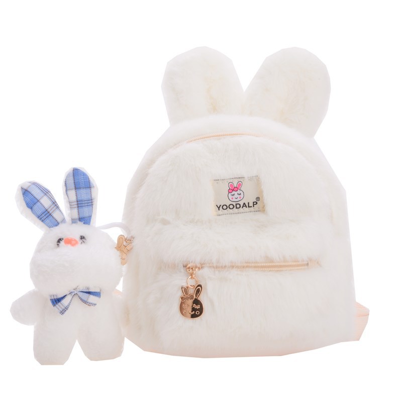 Mochila de dibujos animados para niños y niñas adorable conejo jardín de infantes bebé mochila nueva bolsa de peluche para niños de comercio exterior