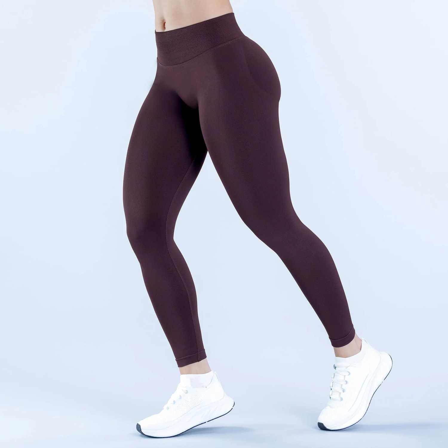 Pantalones de fitness dfyne Aliexpress ajustados, cintura plástica, caderas, pantalones deportivos sin costuras, Europa y América.