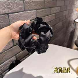 法式褶皱发圈女新款卷边复古小众高级感头绳皮筋大肠发圈发饰1094