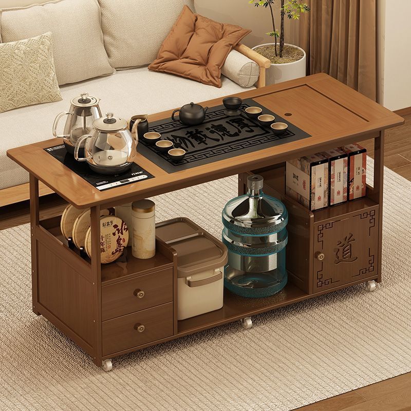 Gabinete de té doméstico, carro de té móvil, sofá, tablero de té, tablero de té pequeño, tetera de agua integral